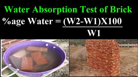 water absorption and compression test on bricks|water absorption formula.